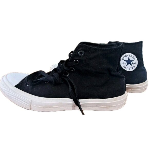Chuck Taylor Converse All Stars Women's 11 Black Canvas High-Tops New No Tags - Picture 4 of 13